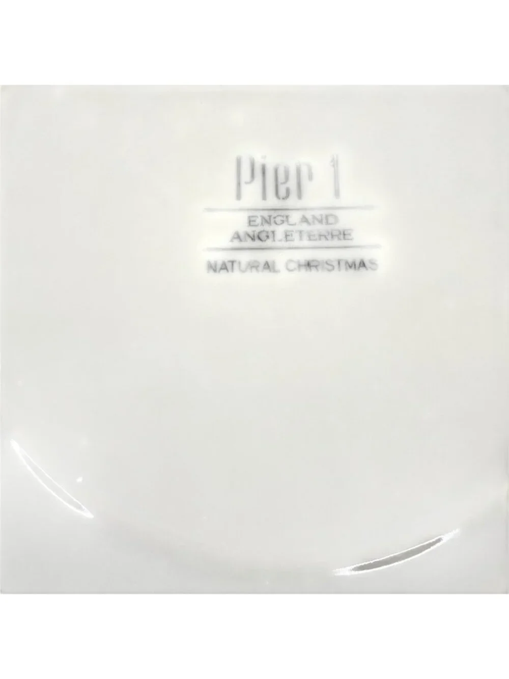 Pier 1 Natural Christmas Dinner Plate With Festive Tree Design Made In England - Picture 6 of 6